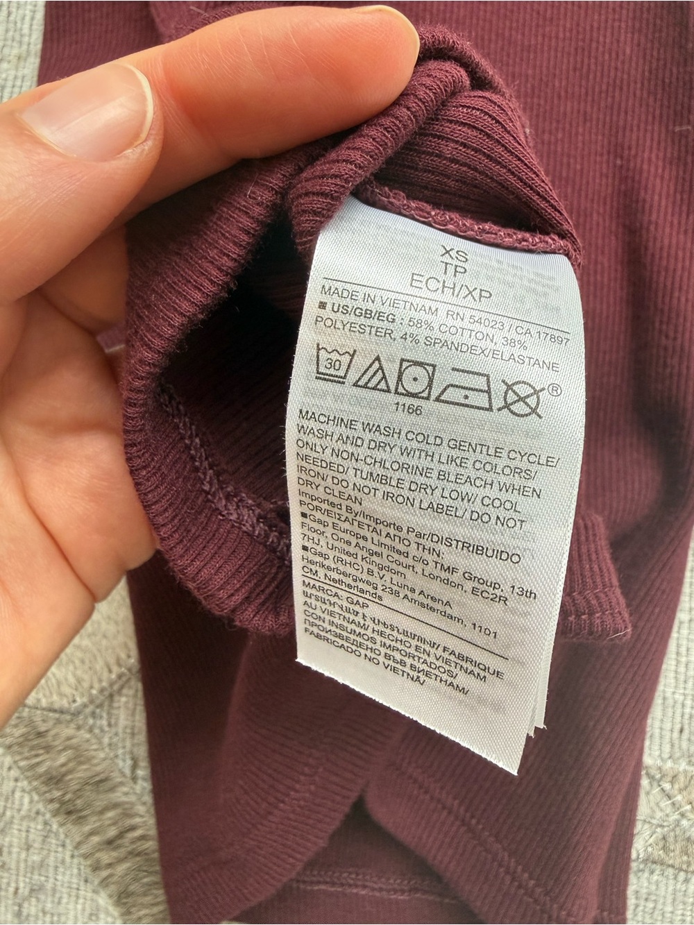 GAP Factory Ribbed Flutter Sleeve Top - Picture 4 of 4
